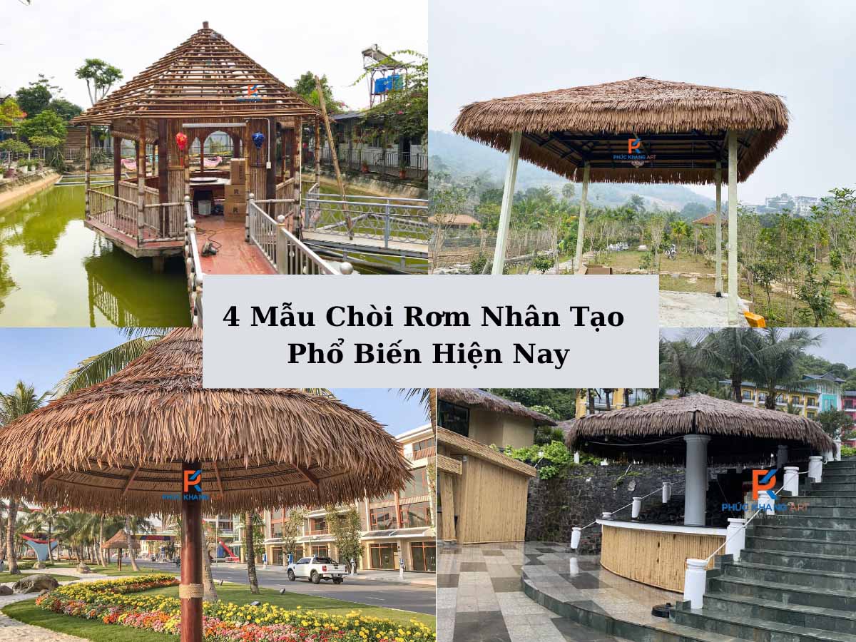 Chòi Rơm Sân Vườn - 4 Mẫu Chòi Rơm Nhân Tạo Phổ Biến Hiện Nay 1 Tổng hợp 4 mẫu chòi rơm nhân tạo đẹp và bền