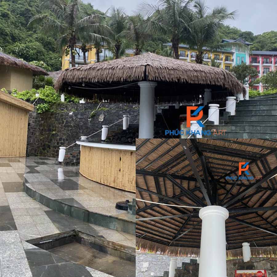 Chòi Rơm Sân Vườn - 4 Mẫu Chòi Rơm Nhân Tạo Phổ Biến Hiện Nay 3 Chòi rơm nhân tạo bát giác – Thiết kế sân vườn sang trọng