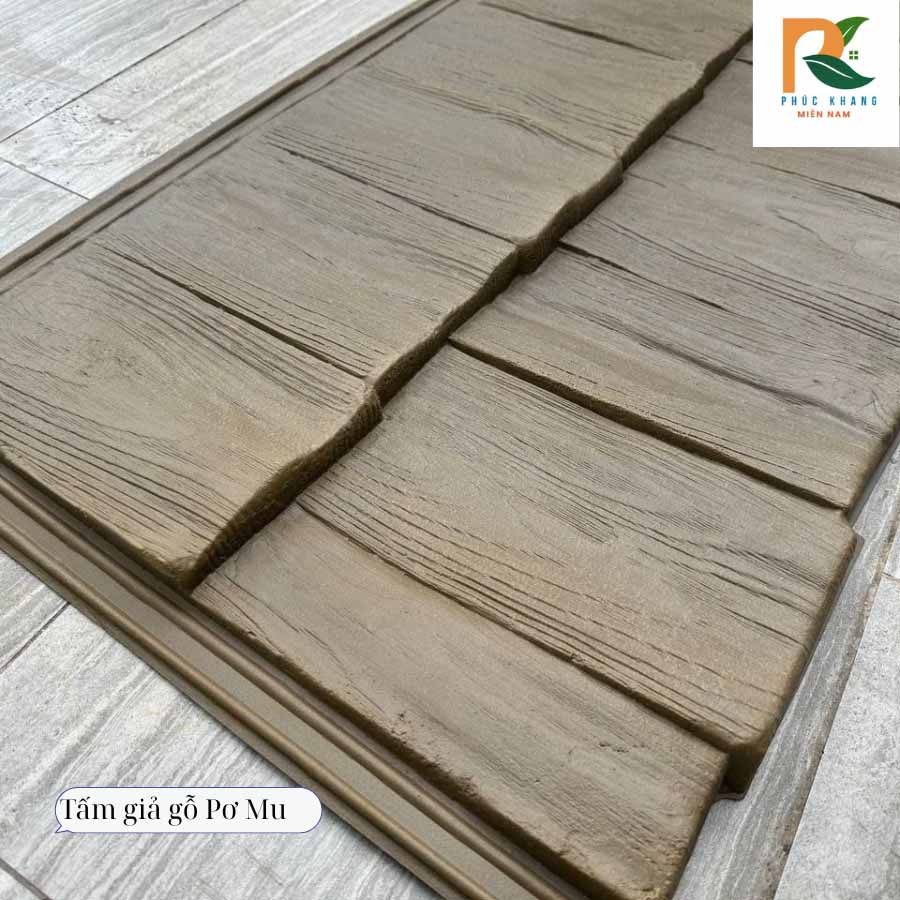 Tấm Lợp Mái Giả Gỗ Pơ Mu Tại Hà Nội 2025 12 Chi tiết vân gỗ và kết cấu tấm nhựa giả gỗ Pơ mu