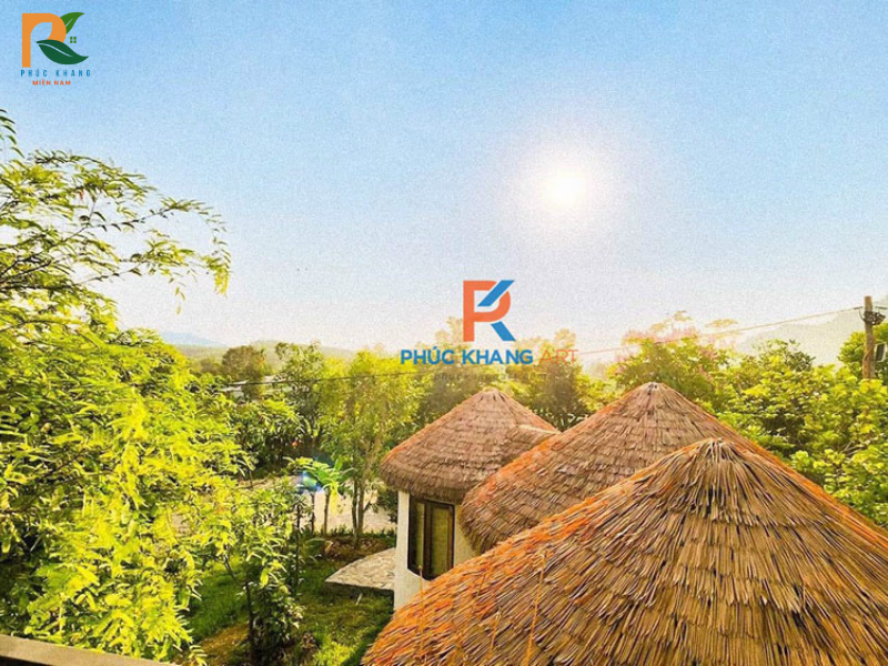 Dự án thi công chòi lá nhân tạo nghỉ dưỡng tại Hòa Vang – Đà Nẵng 2025 3 Rom nhan tao 2