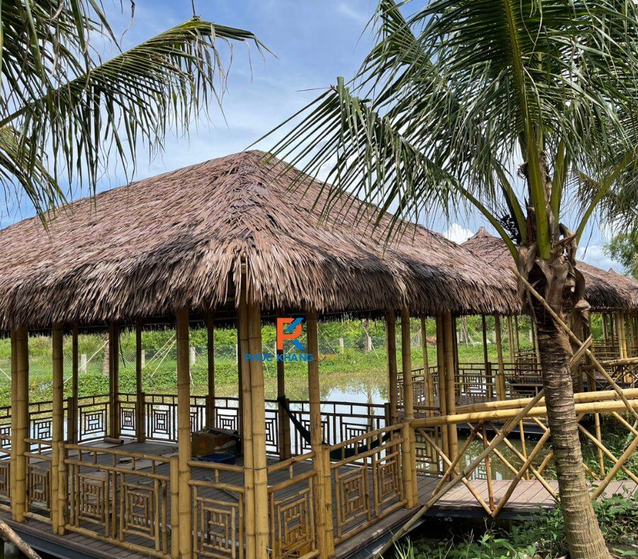 Giữ Vẻ Đẹp Miệt Vườn Truyền Thống Với Mái Rơm Nhân Tạo Cho Nhà Chòi Tại Cần Thơ Năm 2025 4 Nhà hàng miệt vườn lợp mái lá nhân tạo