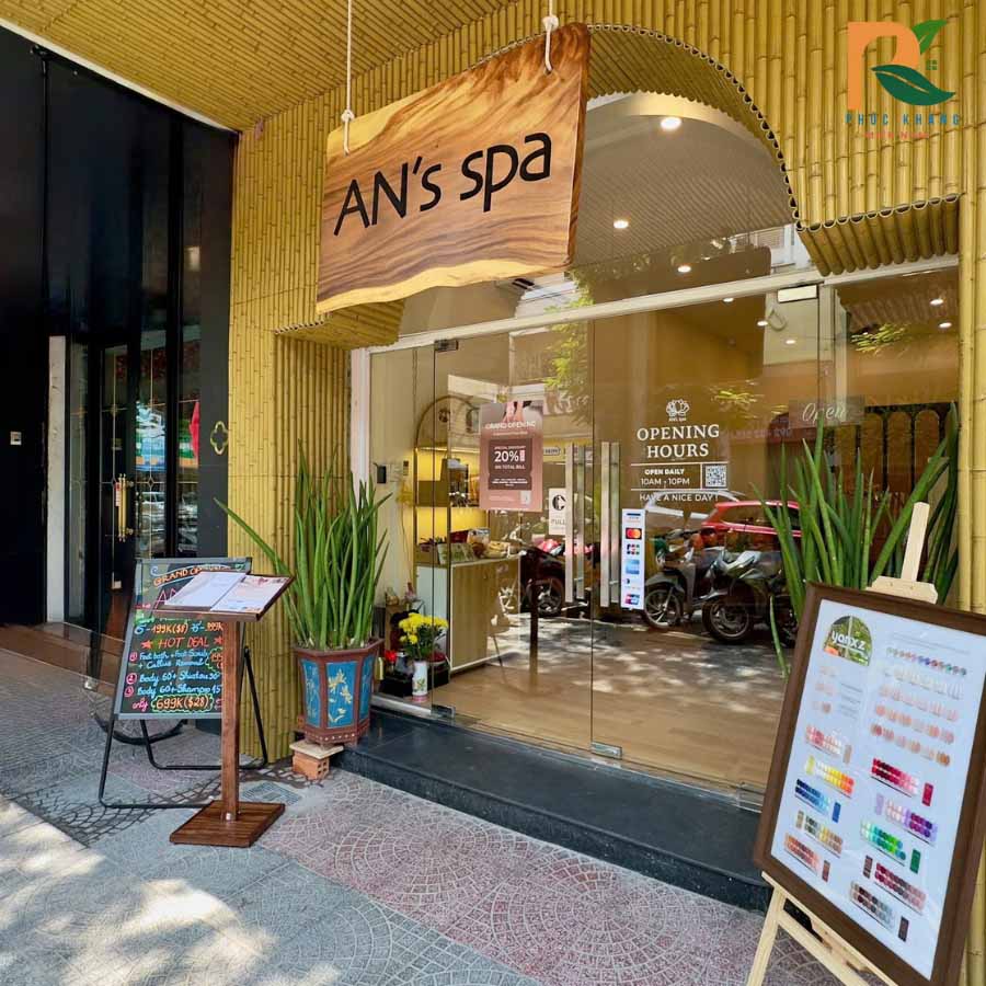 Vách Tre Nhân Tạo Tại AN’s Spa – Nguyễn Thái Bình Quận 1 3 Vách tre nhân tạo tại An spa - Quận 1