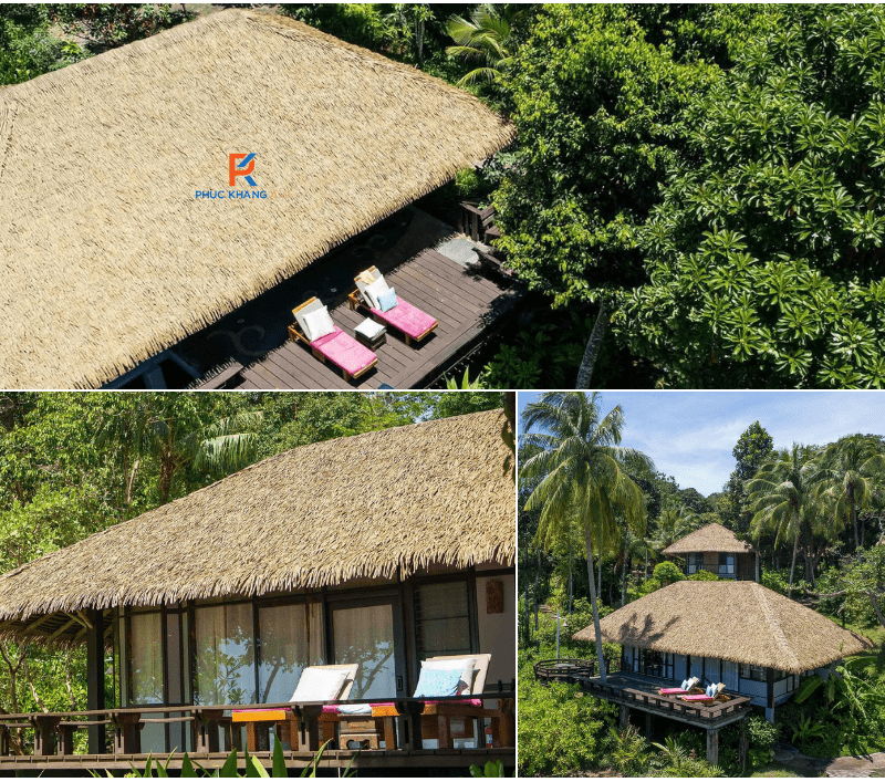Lá Dừa Nước Nhân Tạo 8 Công trình nhà lợp mái lá dừa nước nhân tạo