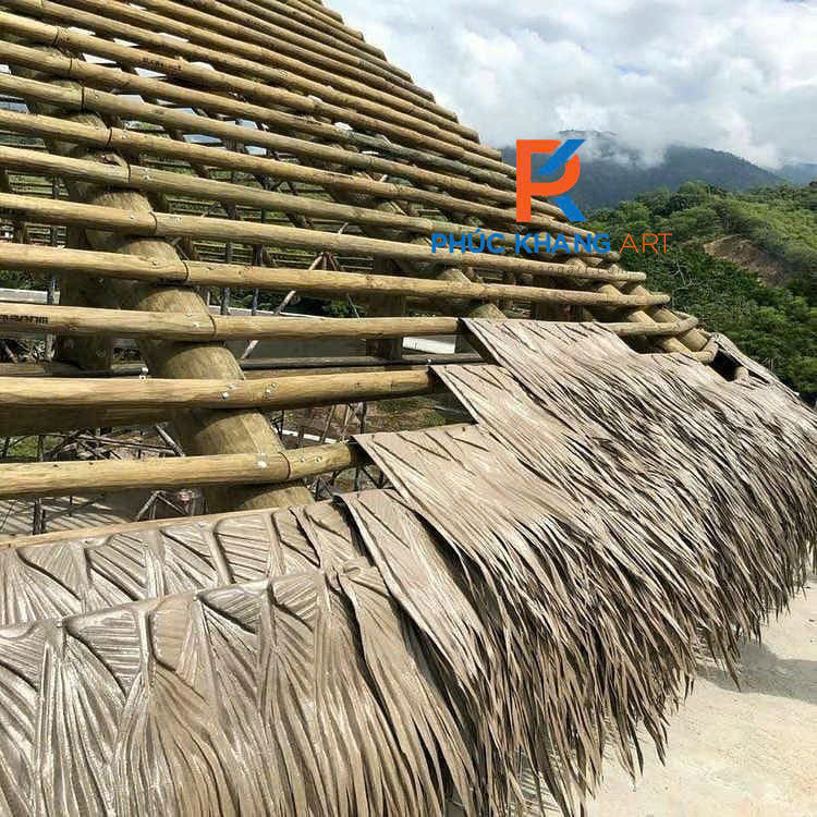 Lá Dừa Nước Nhân Tạo 9 Thi công lá dừa nước nhân tạo