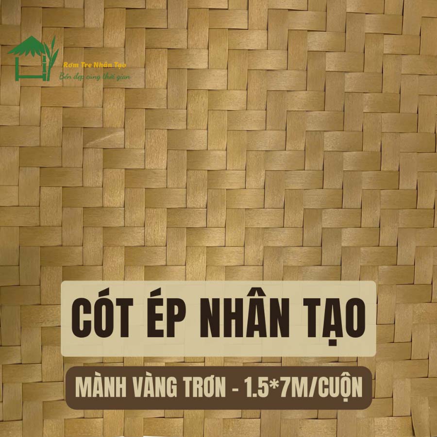 Trần Cót Ép Tại Vạn Phúc – Giải Pháp Trang Trí Mộc Mạc Cho Quán Nhậu Hồ Sen Thủ Đức 2025 4 Mẫu mành vàng trơn
