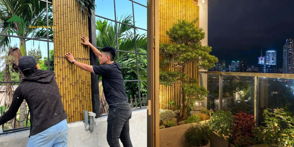 Tuổi Thọ Tấm Tre Nhân Tạo Lên Đến 20 Năm Có Thật Không? 4 Tấm tre nhân tạo làm rào cho sân vườn