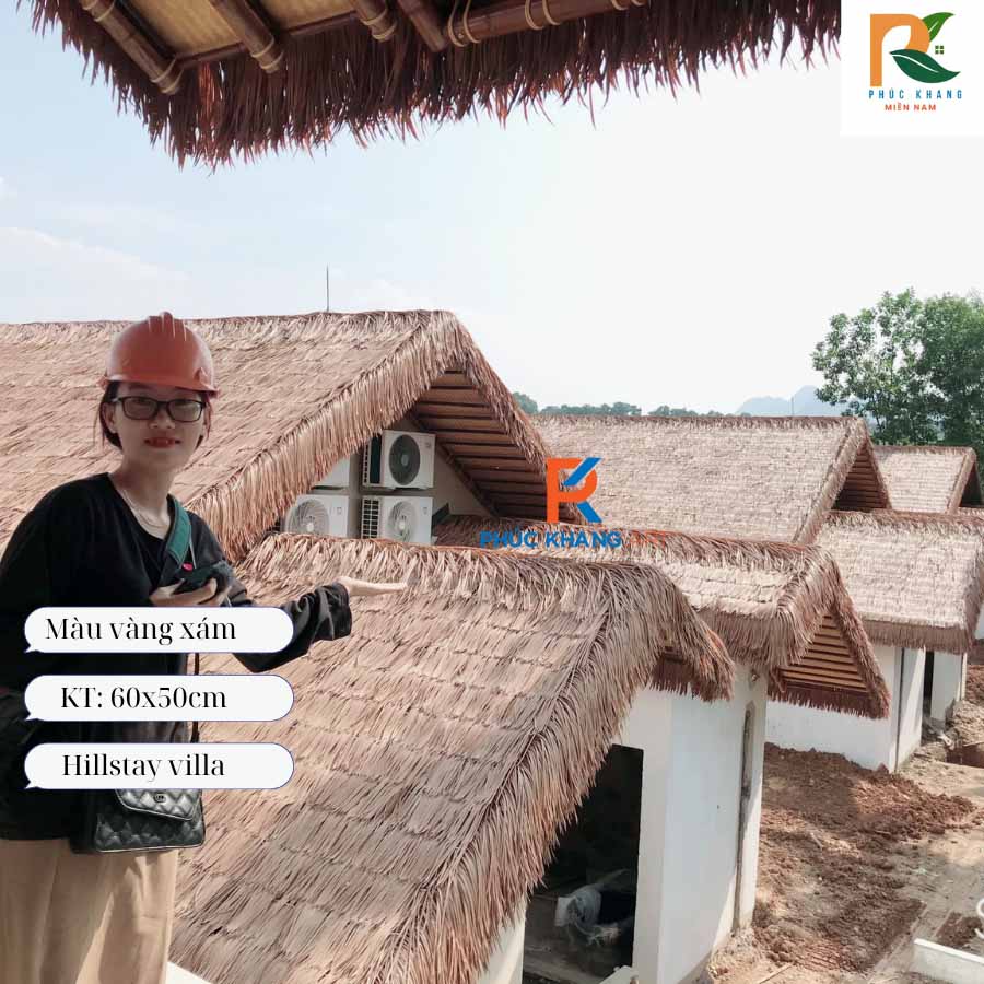 Rơm Nhân Tạo 6.0 - Giải Pháp Tiết Kiệm Chi Phí Lợp Mái 4 Thi công hàng loạt cho viilla Hillstay