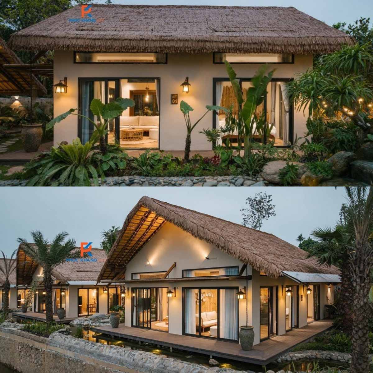 Dự Án 7000m² Rơm Nhân Tạo Lợp Mái Tại Hillstay Villa - Chương Mỹ 2 Rơm nhân tạo tại Hillstay Villa Chương Mỹ