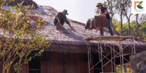 Thi công rơm nhân tạo tại khu nghỉ dưỡng cao cấp