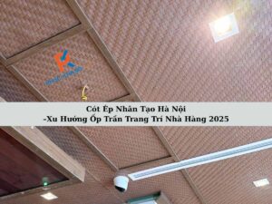 Cót ép nhân tạo Hà Nội dùng để ốp trần nhà hàng