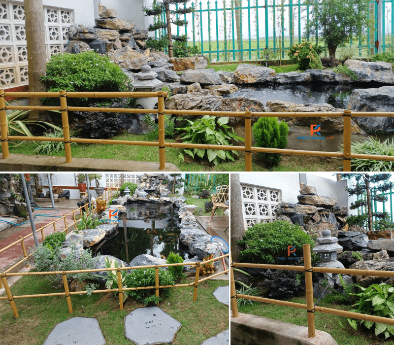 Top 6 Ứng Dụng Sáng Tạo Của Ống Nhựa Giả Tre Trong Thiết Kế Sân Vườn 2 Hàng rào sân vườn decor với ống nhựa giả tre