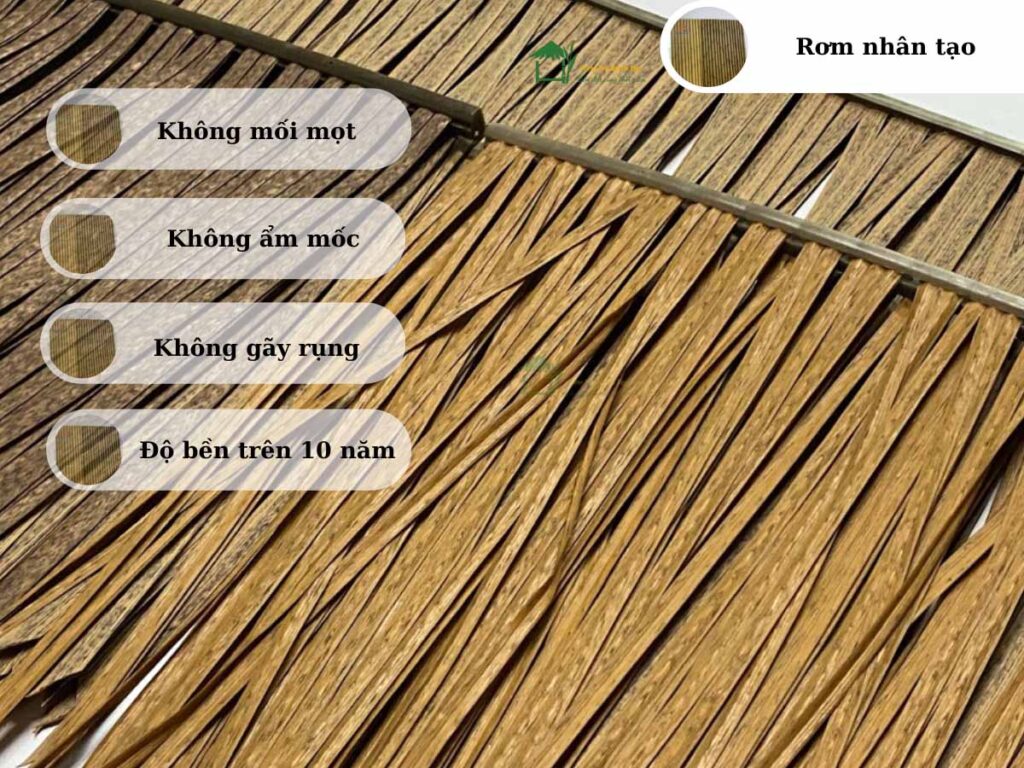 Biệt Thự Sân Vườn Hình Cánh Diều – 1500m² Thiết Kế Mái Rơm Nhân Tạo Bền Vững & Độc Đáo 2 Mái rơm nhân tạo