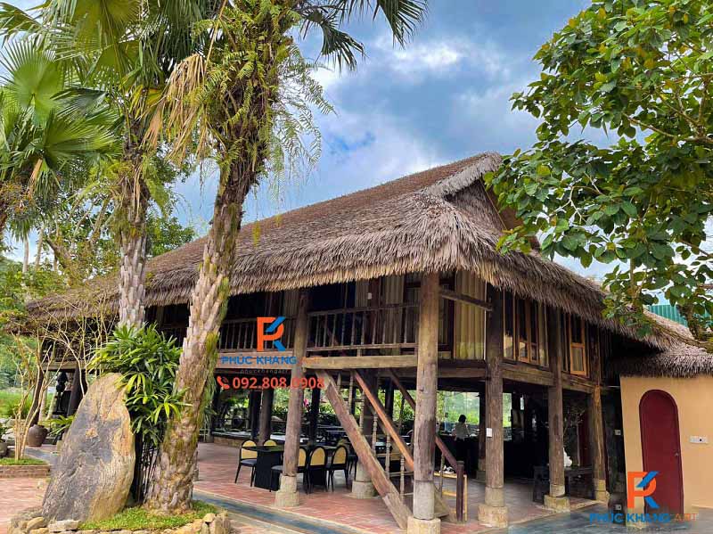 Nhã Viên Quán – Không Gian Truyền Thống Với Rơm Nhân Tạo & Cót Ép Nhân Tạo Bền Đẹp 20 Năm 7 nha mai la nhan tao