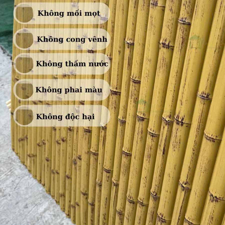 Thi Công Vách Tre Nhân Tạo – Vật Liệu Trang Trí Nội Thất 2025 2 Ưu điểm nổi bật của tấm tre nhân tạo ABS