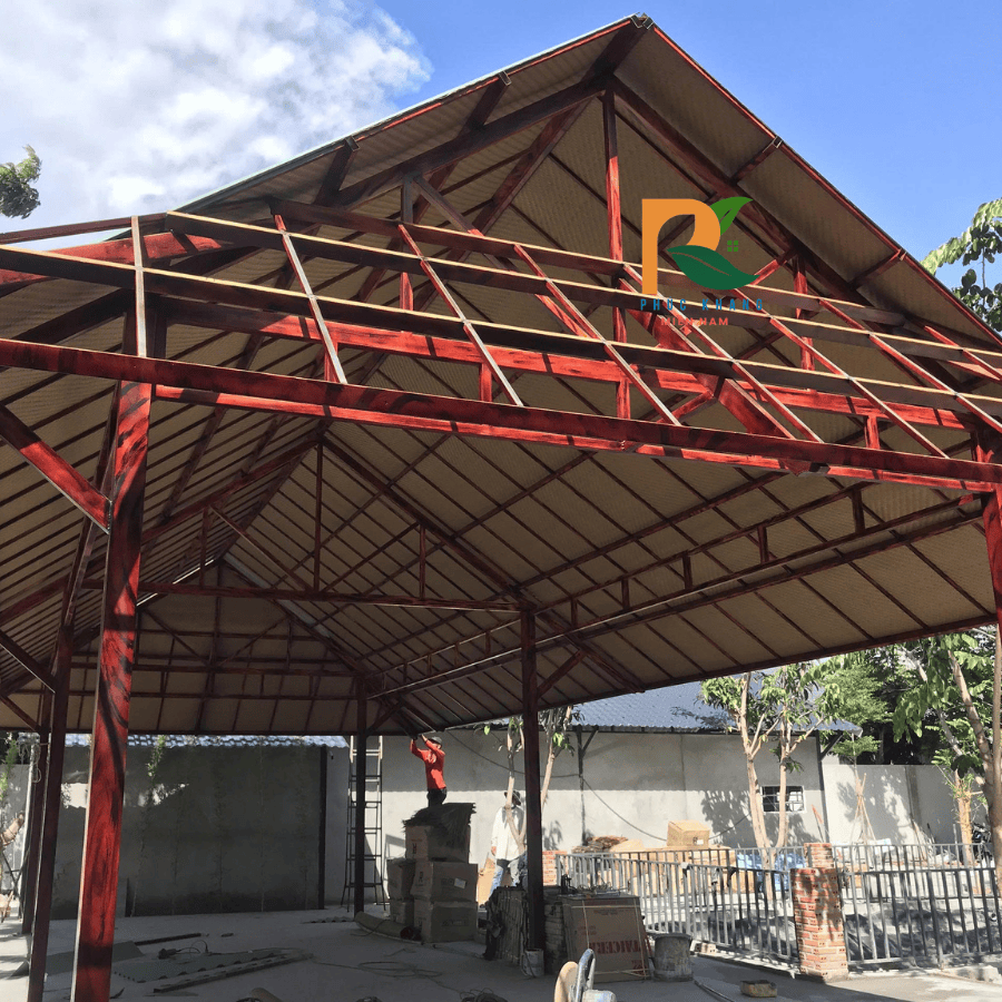 Trần Cót Ép Tại Vạn Phúc – Giải Pháp Trang Trí Mộc Mạc Cho Quán Nhậu Hồ Sen Thủ Đức 2025 5 Cot ep nhan tao tai van phuc thu duc 3