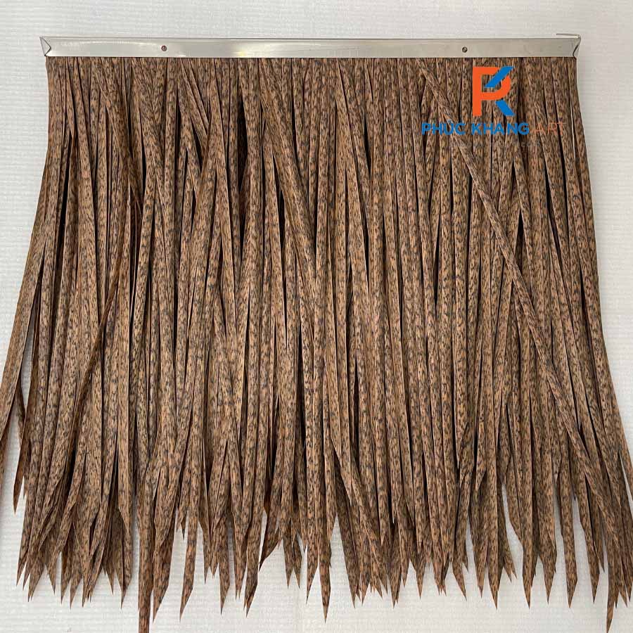 Rơm Nhân Tạo Gia Lai – Dự Án Gần 4000 Rấm Tại Athena Coffee 2 Rơm nhân tạo màu nâu nẹp inox