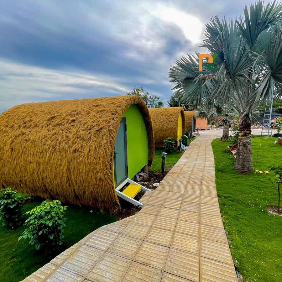 The Hill Coffee & Camping – Không Gian Chill Với Thảm Rơm Nhân Tạo Bền Đẹp 2025 6 tham rom nhan tao the hill 1