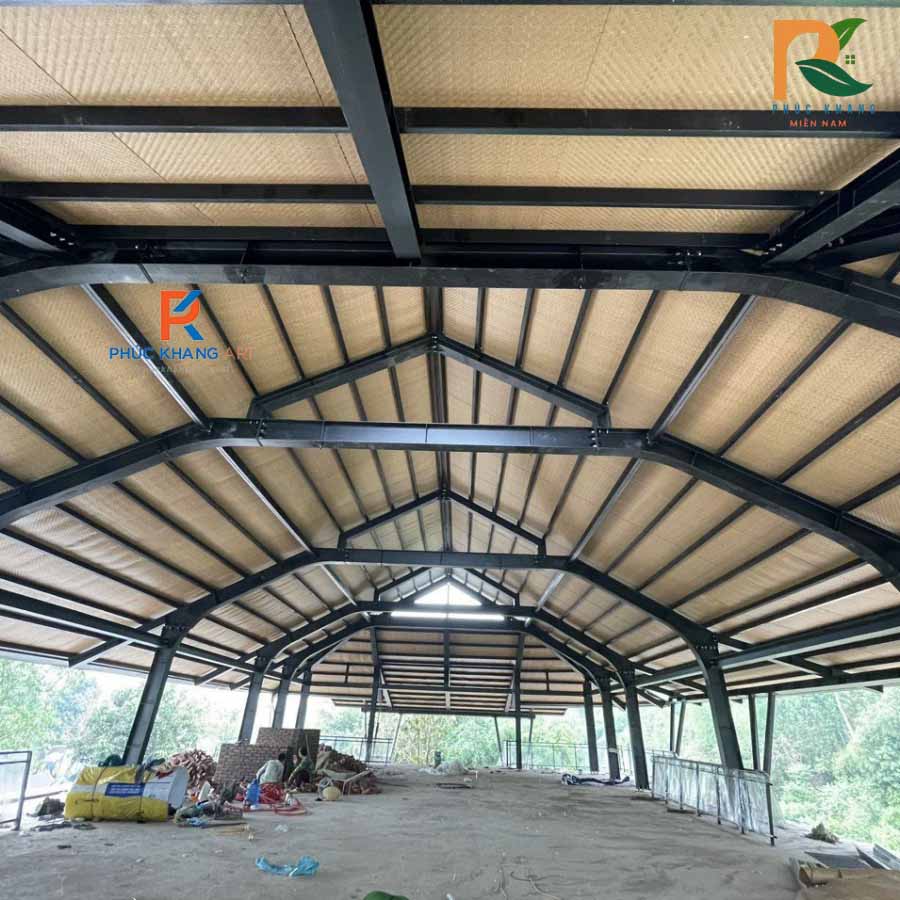 2 Ứng Dụng Phổ Biến Nhất Của Cót Ép Nhân Tạo 6 Trần cót ép nhân tạo tại An Lạc Resort