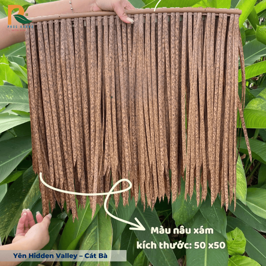 Yên Hidden Valley – Cát Bà | Khi Rơm Nhân Tạo Góp Phần Tạo Nên Một Ốc Đảo Bình Yên Giữa Núi Rừng 2025 12 Hình ảnh rơm nhựa màu nâu xám