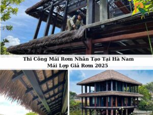 Thi công mái rơm nhân tạo tại Hà Nam