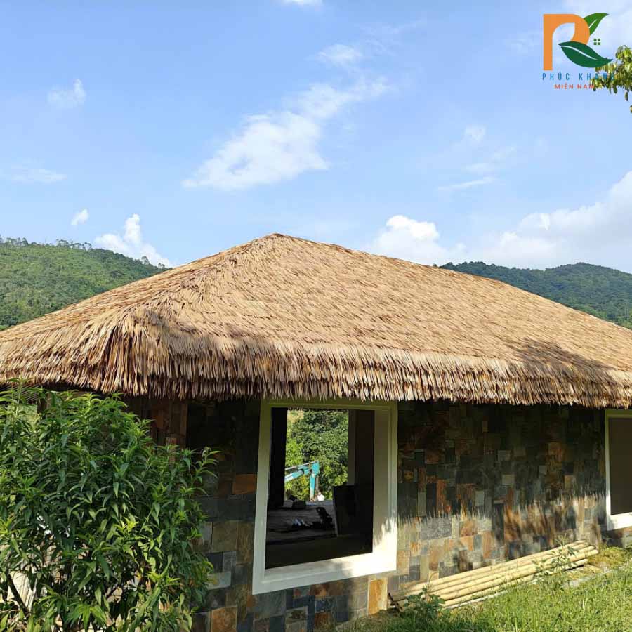 3 Bước Thi Công Rơm Nhân Tạo Trên Mái Tôn Tại Hà Nội 6 Hoàn thiện thi công rơm nhân tạo