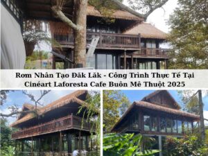 Rơm nhân tạo Đăk Lăk công trình tại Cineart Laforesta Cafe