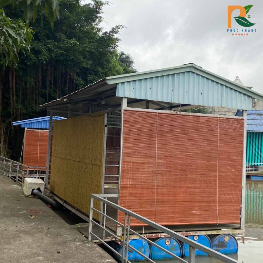 Tấm Tre Nhân Tạo Phúc Khang – 3 Bước Thi Công Tre Nhân Tạo Ốp Chòi Nổi Nhà Hàng 5 Hoàn thiện 3