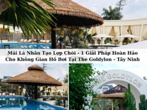 Mái lá nhân tạo lợp chòi tại The Goldylon