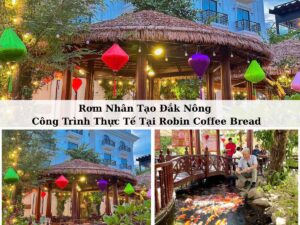 Rơm nhân tạo Đăk Nông công trình thực tế tại quán Cafe