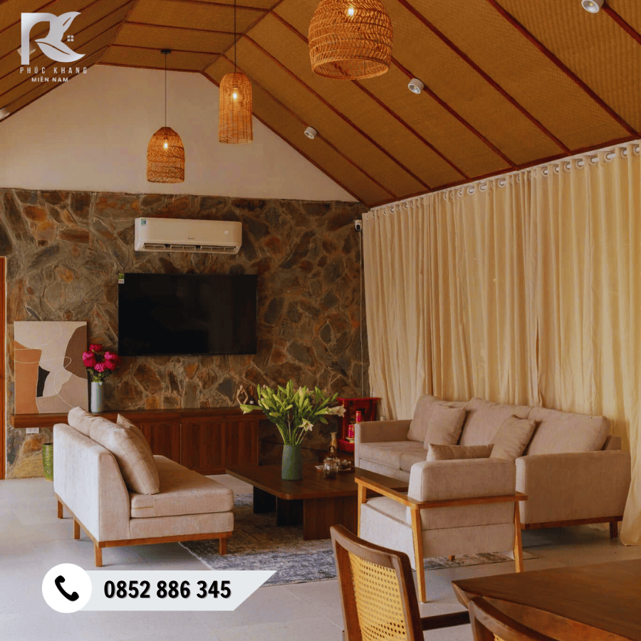 Cót Ép Nhân Tạo Tại Đà Nẵng – Giải Pháp Trang Trí Mộc Mạc, Bền Đẹp Cho Quán Cafe – Homestay – Nhà Hàng 2025 11 Trang trí nội thất bằng cót ép nhân tạo tại Đà Nẵng – nhẹ, bền và kinh tế.