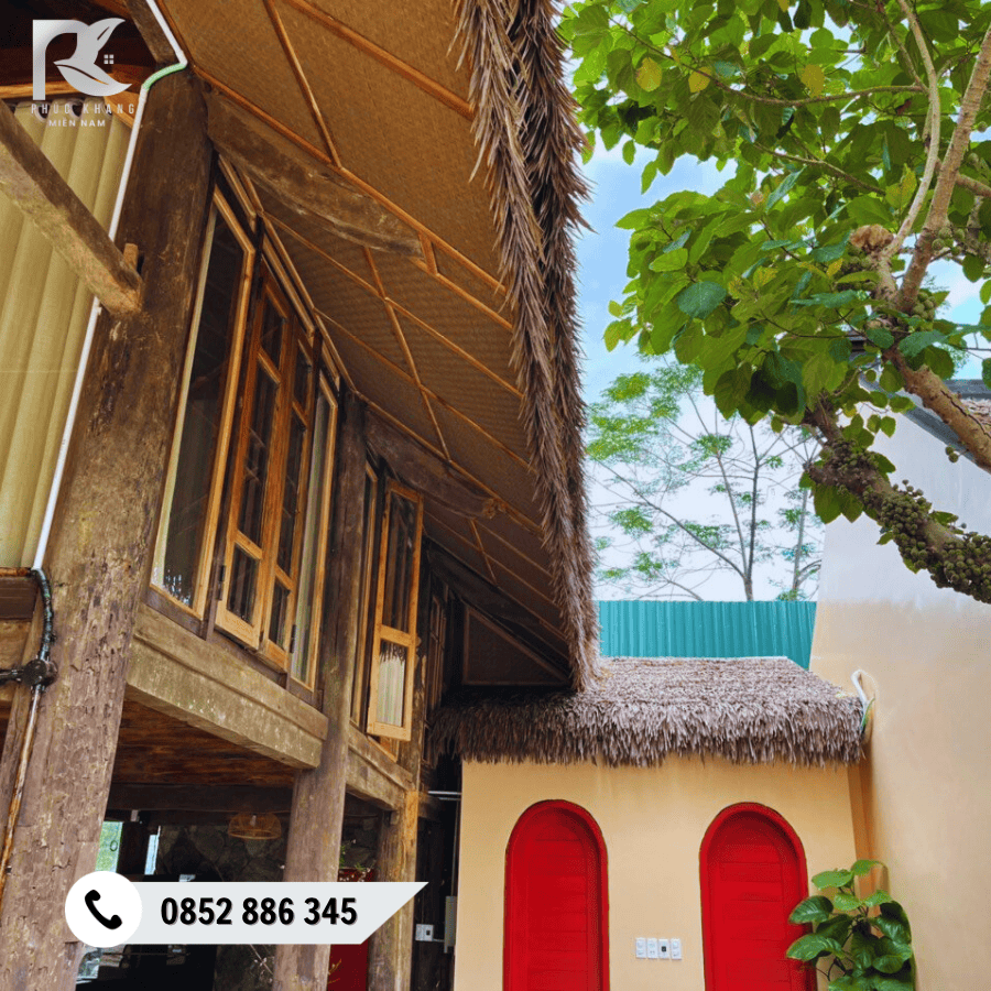 CÓT ÉP NHÂN TẠO TẠI NINH BÌNH – GIẢI PHÁP ỐP TRẦN, ỐP VÁCH BỀN – ĐẸP – KHÔNG MỐI MỌT 2025 9 Cót ép nhân tạo ốp tường tại quán café Gia Viễn – phong cách mộc và sang trọng.