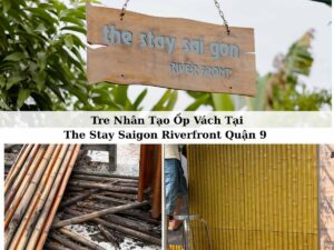 Tre nhân tạo ốp vách tại The Stay Sai Gon Riverfront